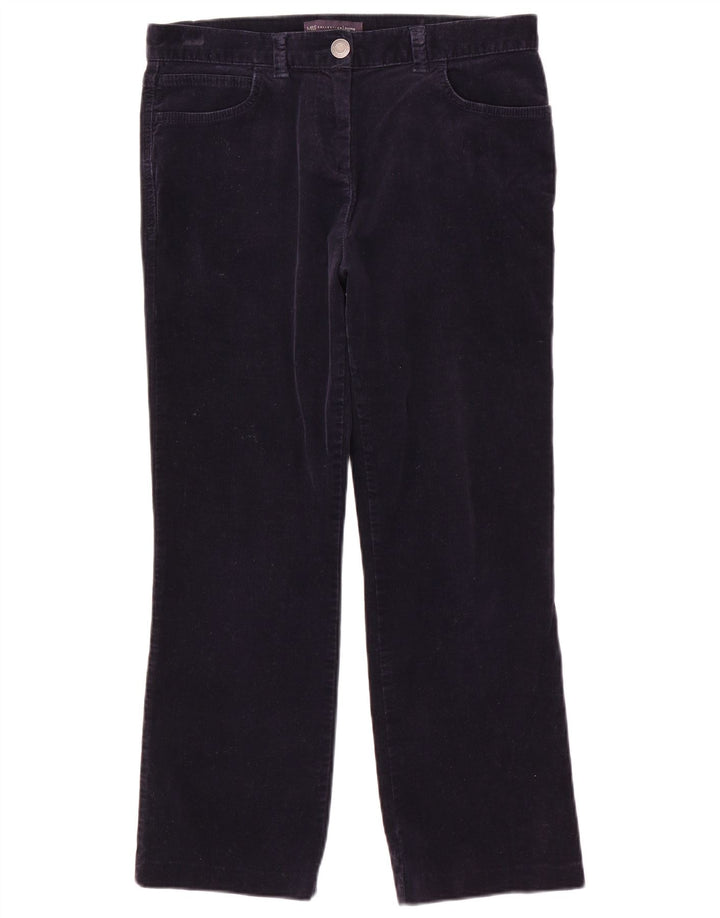 Marks & Spencer Damen Bootcut-Hose mit kurzem Schnitt, UK 12, M, W32, L25, Marineblau B