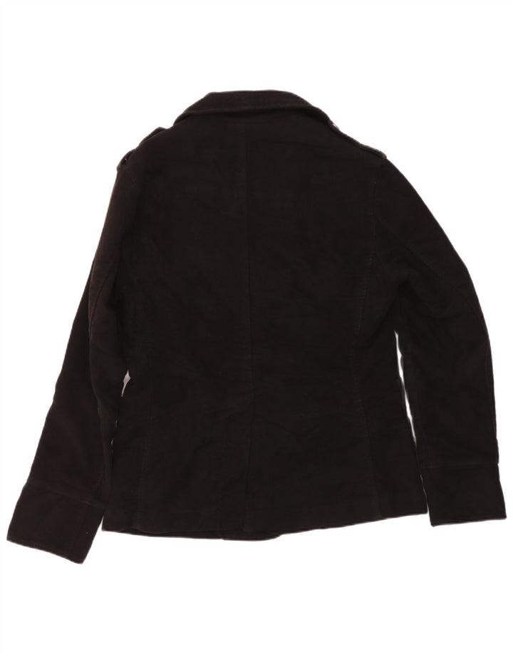 Aviazione Navale Herren Pea Coat UK 38 Mittelschwarze Baumwolle