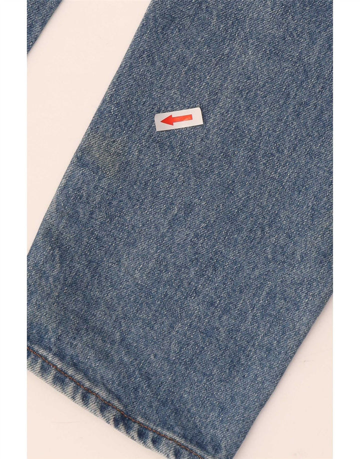 Armani Damen Crop Straight Jeans W28 L26 Blaue Baumwolle