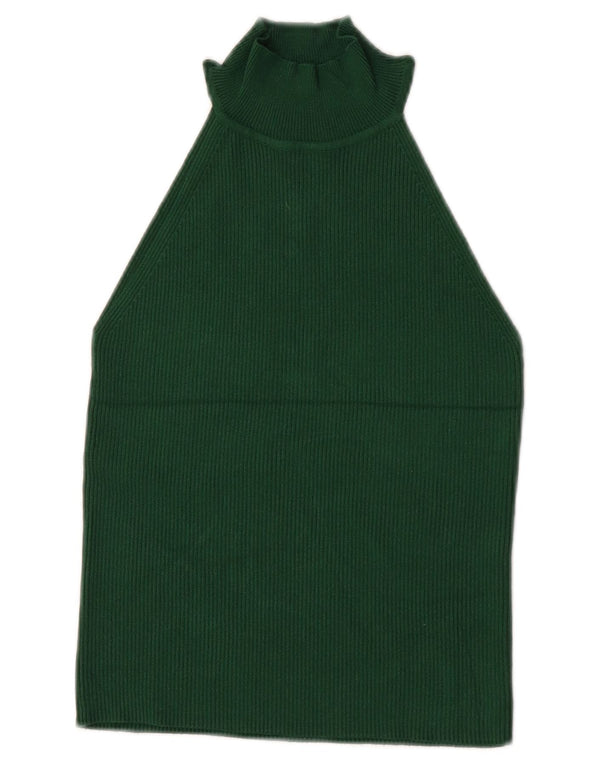 Zara Damen Crop Neckholder Top UK 8 Small Grün