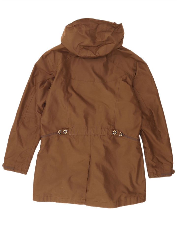 Jack Wolfskin Damen-Windbreakerjacke mit Kapuze, UK 16, Größe L, braun, Polyester