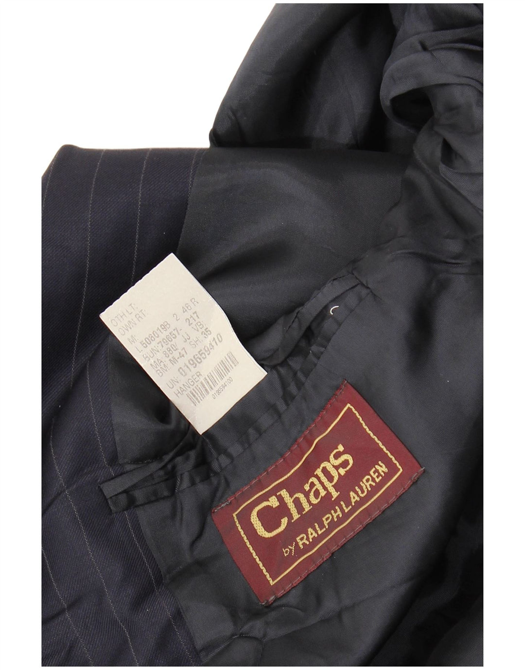 Chaps Ralph Lauren Herren Blazer Jacke UK 46 2XL Marineblau Nadelstreifen