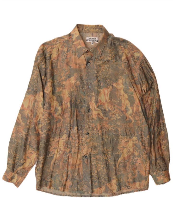 TIPO' S Herrenhemd Medium Mehrfarbig mit Blumenmuster