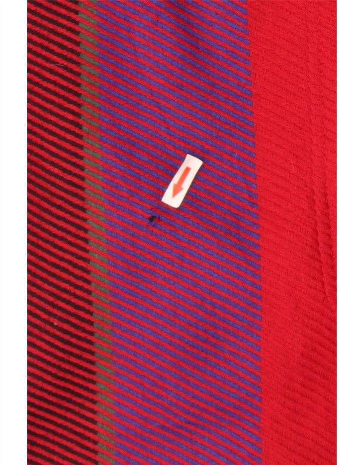Roccobarocco Damen Übergroßer Mantel UK 10 Kleine rot gestreifte Wolle