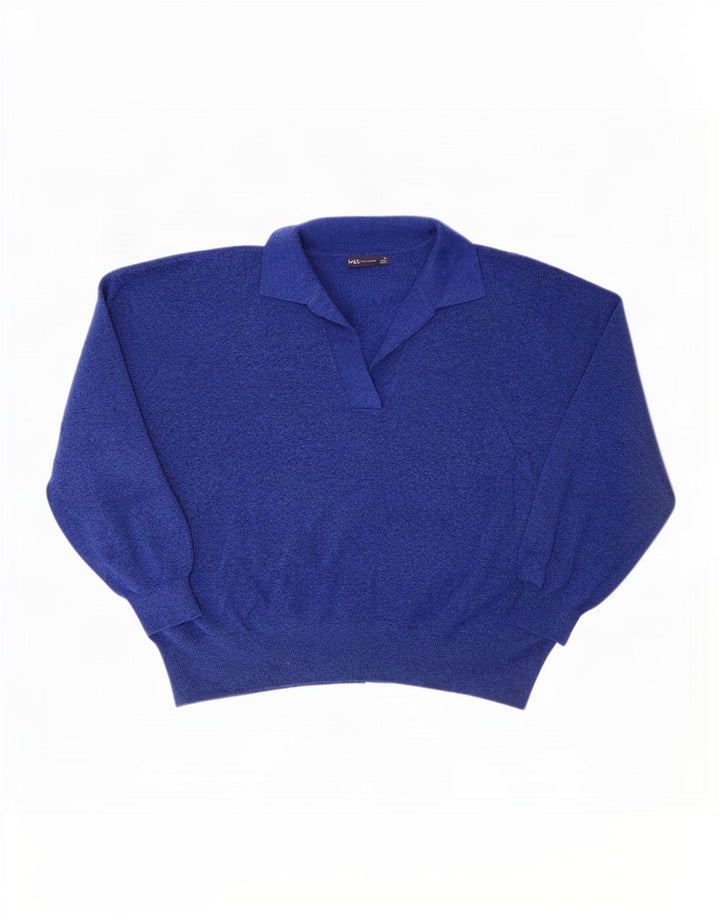 Marks & Spencer Herren Rollkragenpullover, Pullover, XL, Blau, Polyester