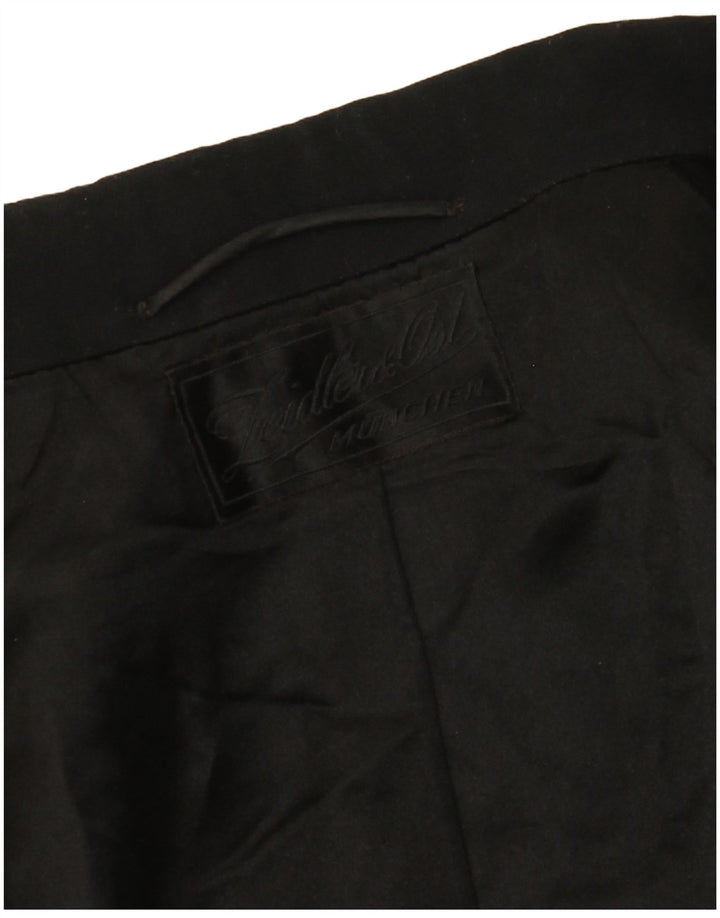 VINTAGE Herren Frack-Blazer-Jacke UK 38 Medium Schwarz