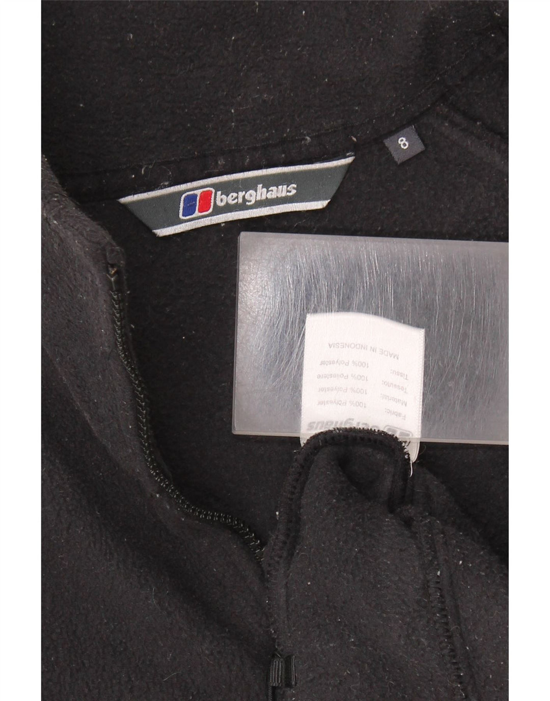 BERGHAUS Damen-Fleecejacke in Übergröße, Gr. 8, Schwarz, Polyester
