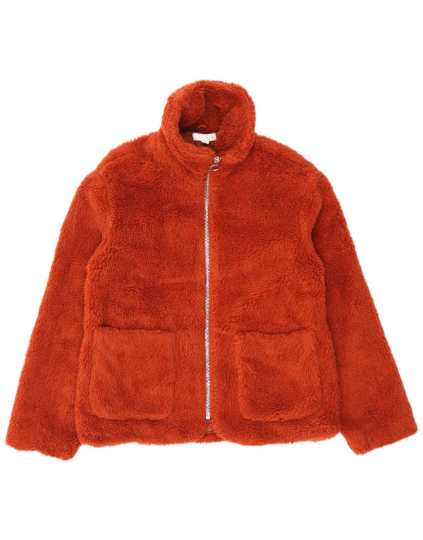 Topshop Damen Teddy Bear Übergroße Windjacke UK 10 Small Orange