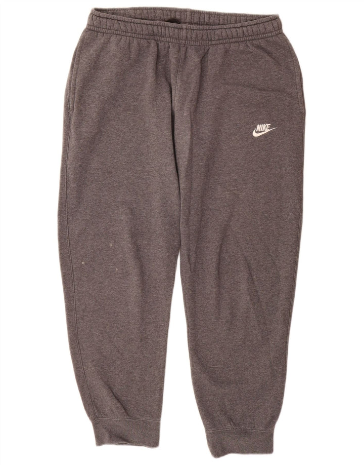 Nike Herren-Trainingshose, Jogginghose, groß, graue Baumwolle