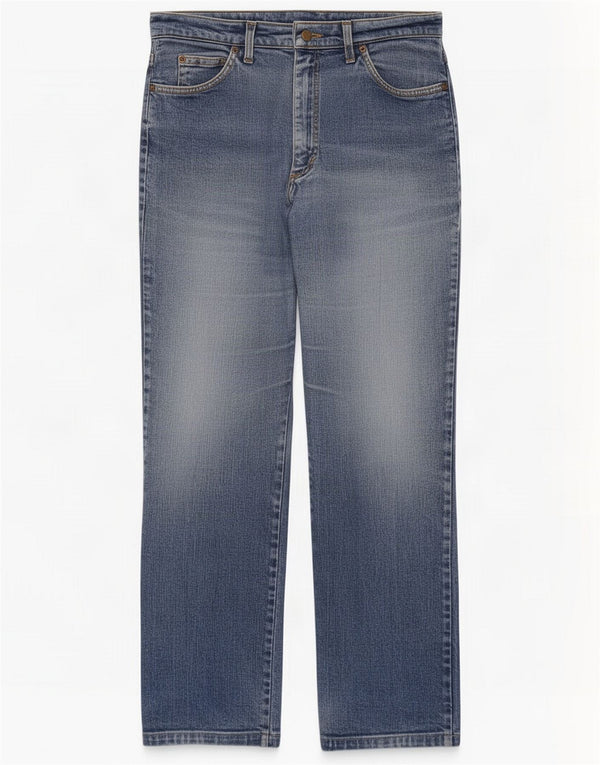 Lee Damen Straight Jeans W34 L32 Blaue Baumwolle
