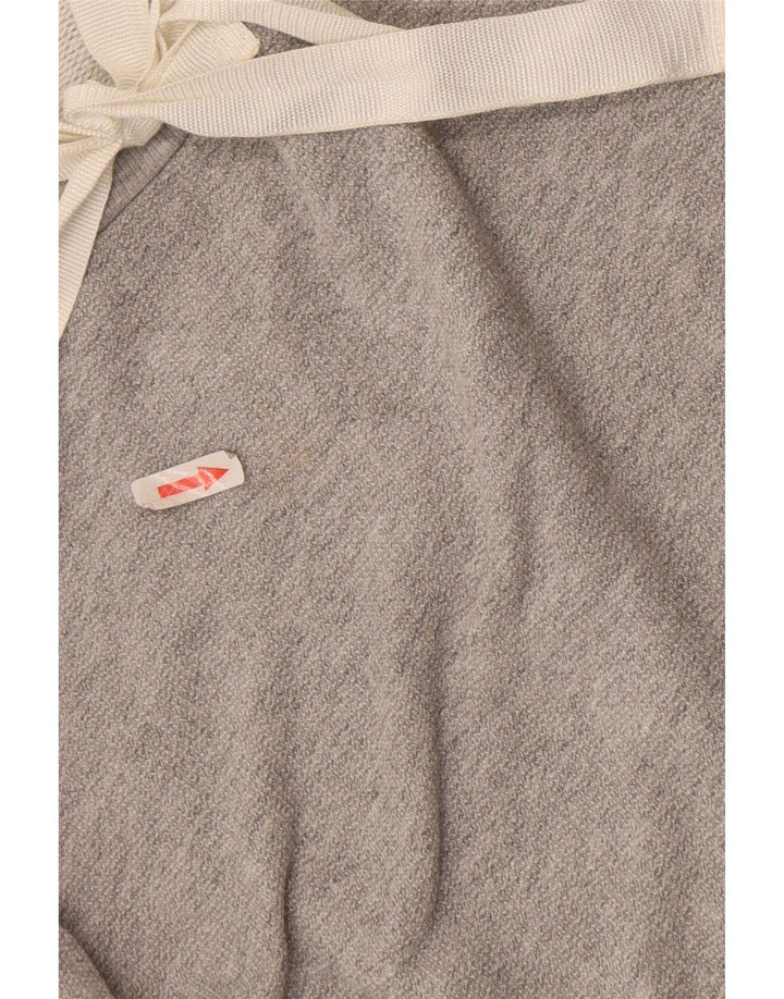 MET Damen Langarm-Blusenoberteil UK 10 Small Graue Baumwolle