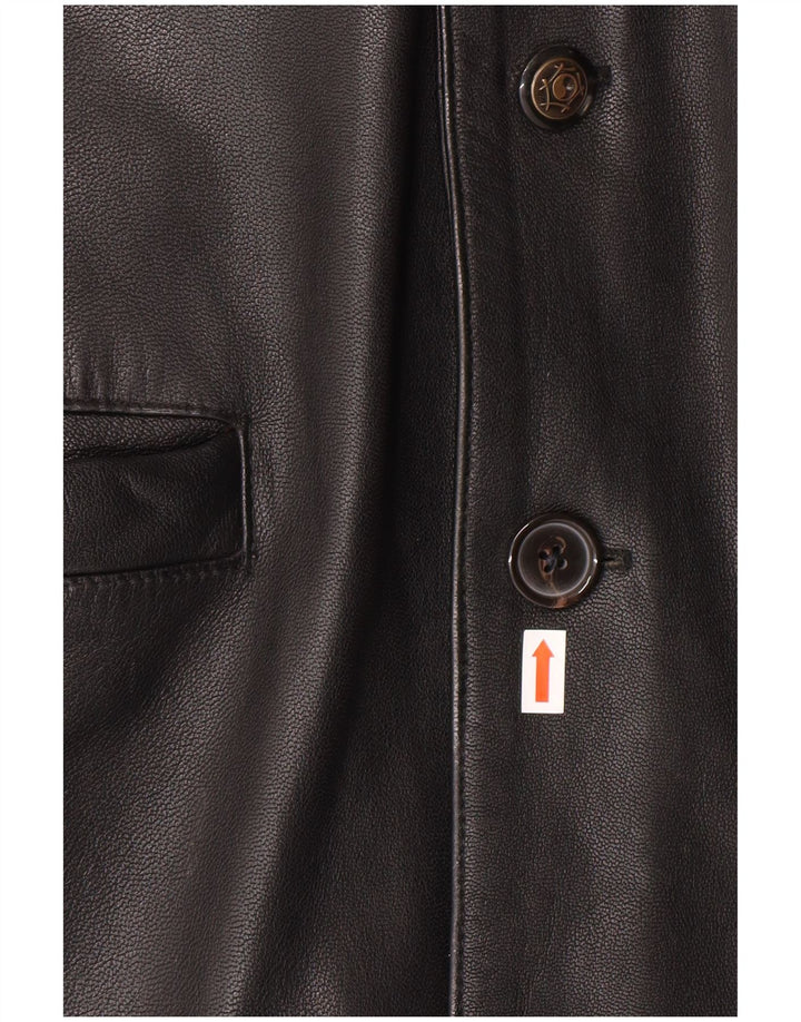 ROUTE 66 Herren Lederjacke UK 40 Großes schwarzes Leder