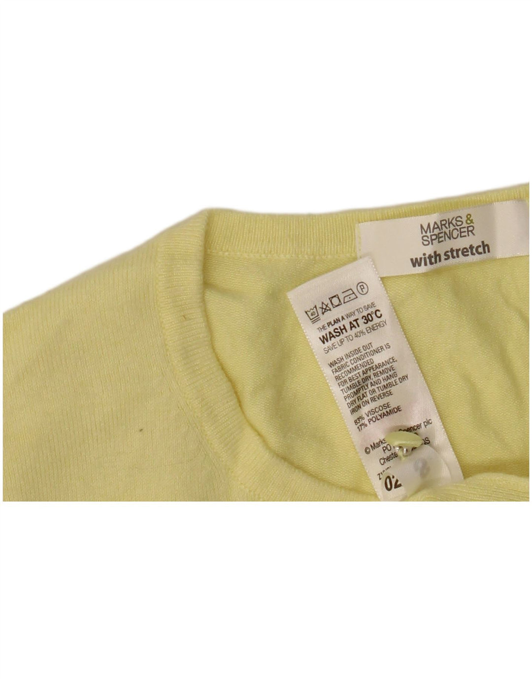 Marks & Spencer Damen-Cardigan-Pullover UK 12 Mittelgelbe Viskose