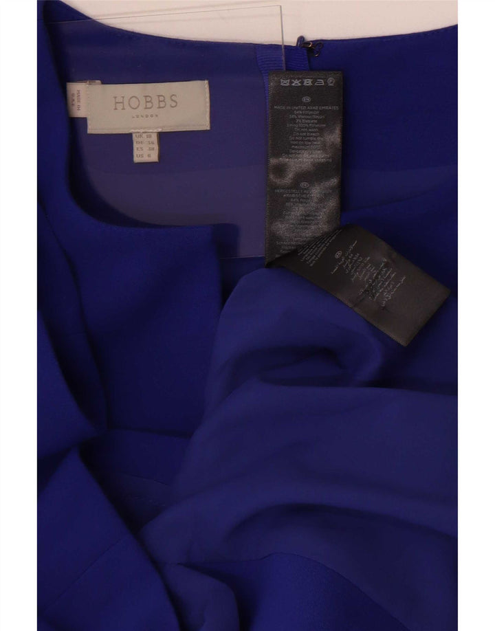 Hobbs Damen Etuikleid UK 10 Small Blau Polyester