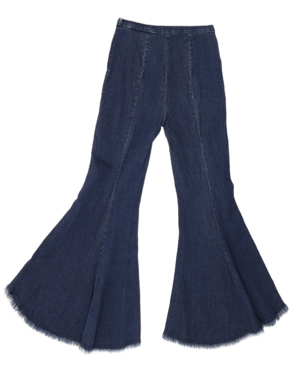 Zara Damen Schlagjeans XS W24 L29 Marineblau