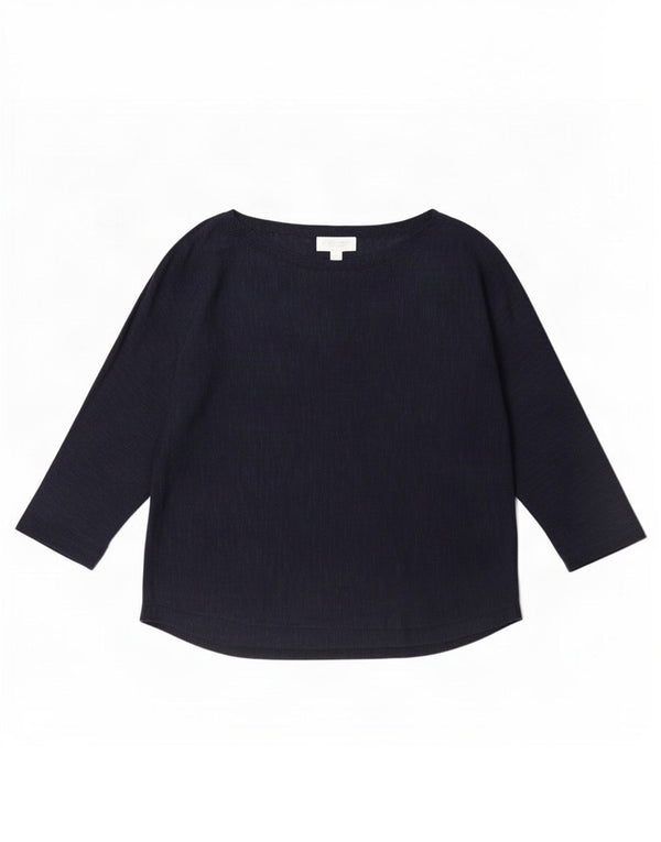 The White Company Damen Label Top 3/4 Ärmel UK 10 Small Marineblau