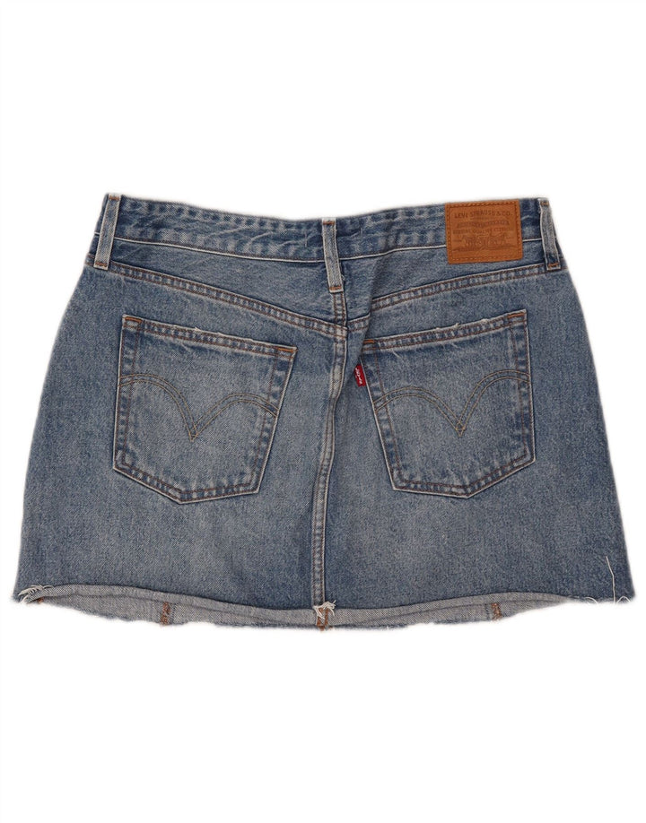 Levi's Damen Mini-Jeansrock W30 mittelblaue Baumwolle