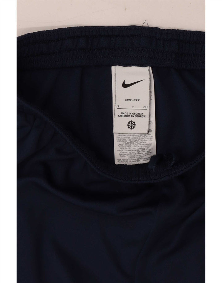 Nike Herren Dri Fit Trainingshose, Größe S, marineblaues Farbblock-Polyester