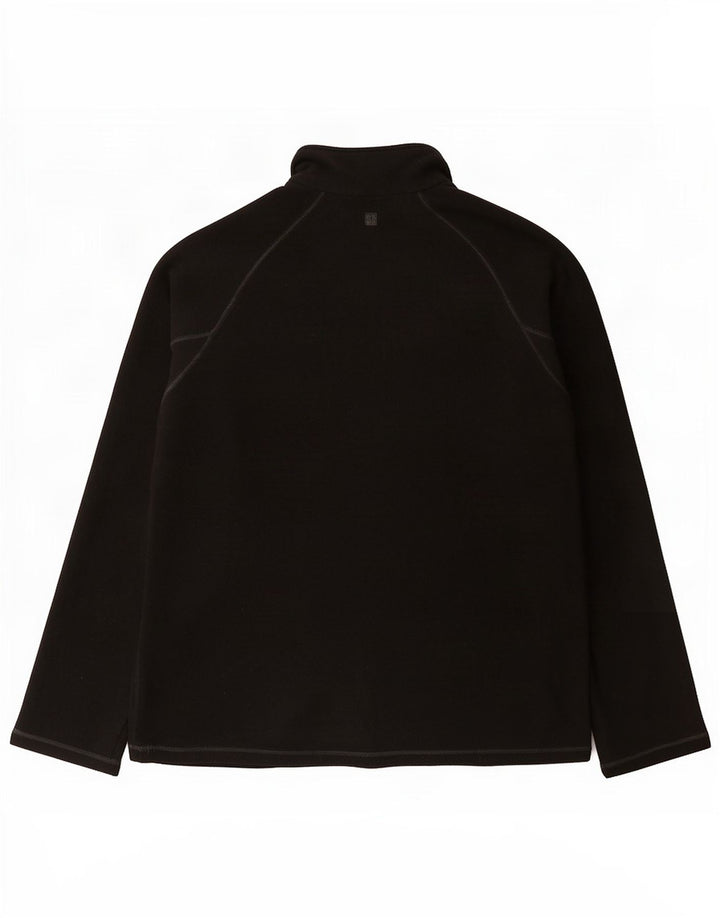 Mountain Warehouse Herren-Fleecepullover mit Reißverschluss am Hals, Mittelschwarzes Polyester
