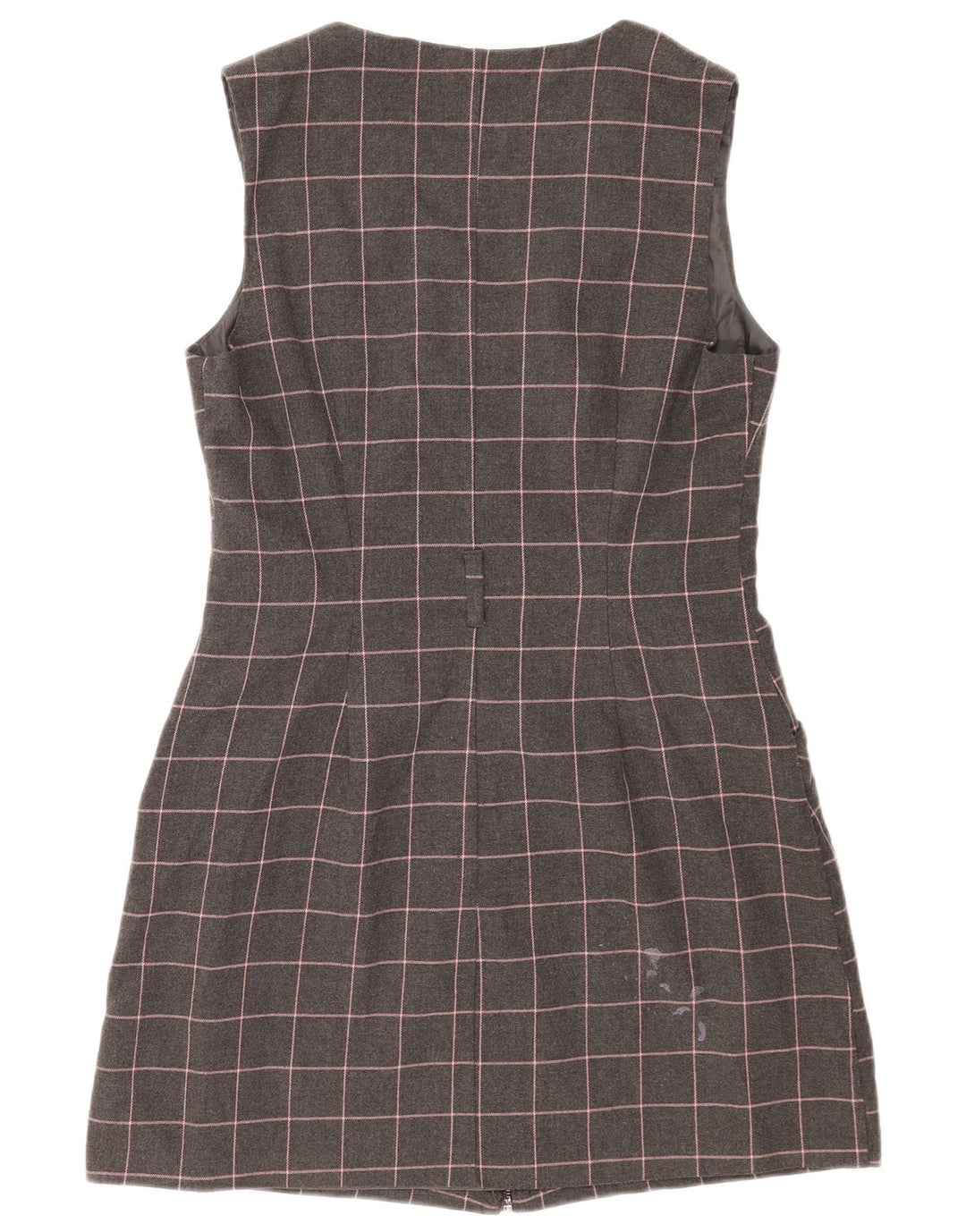 Ärmelloses Etuikleid für Damen von Oasis UK 14 Mittelgrau kariertes Polyester