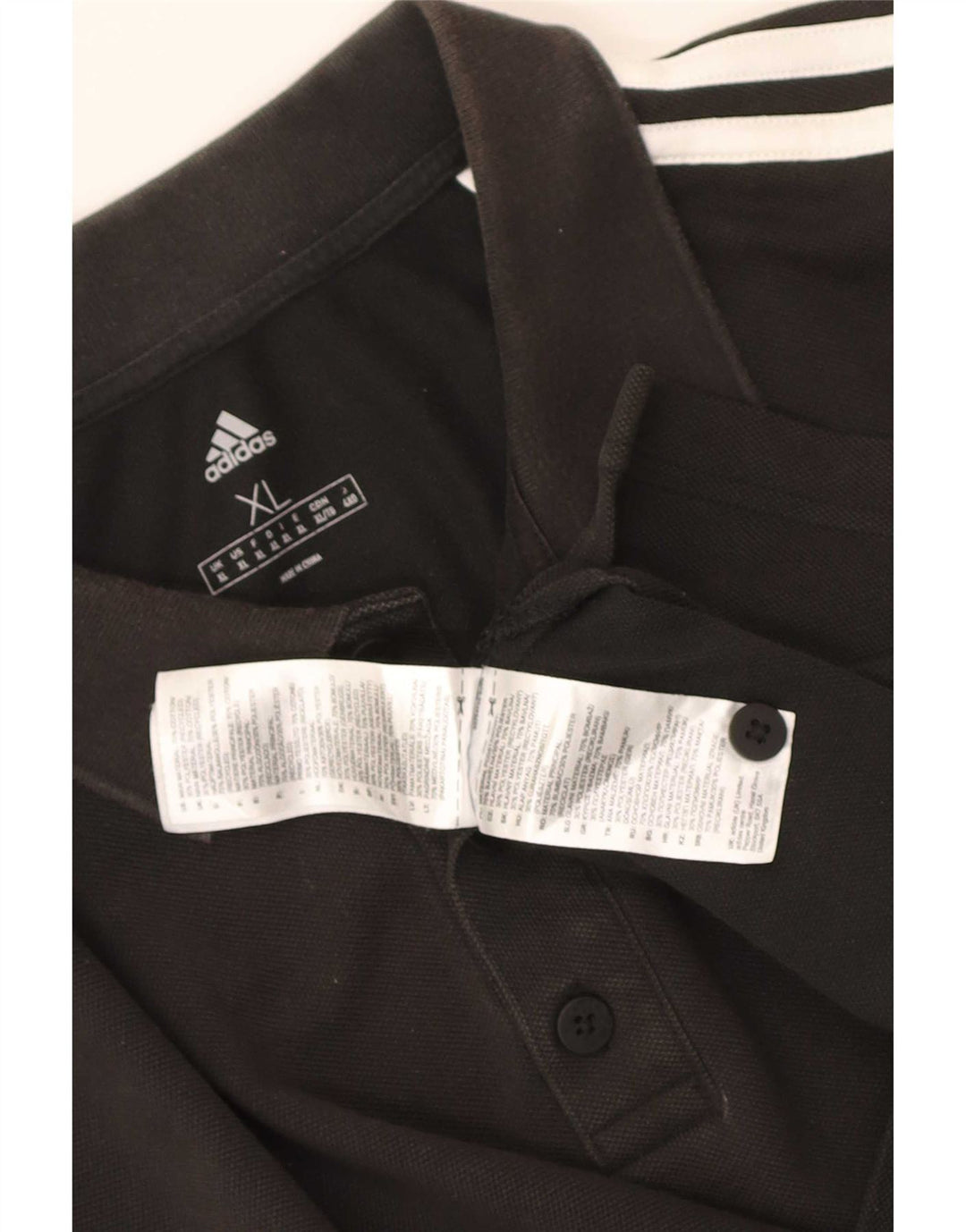 Adidas Herren Poloshirt XL Schwarz Baumwolle