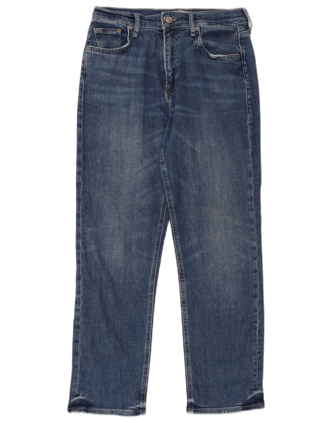 Zara Damen Straight Jeans EU 40 Medium W30 L27 Blaue Baumwolle