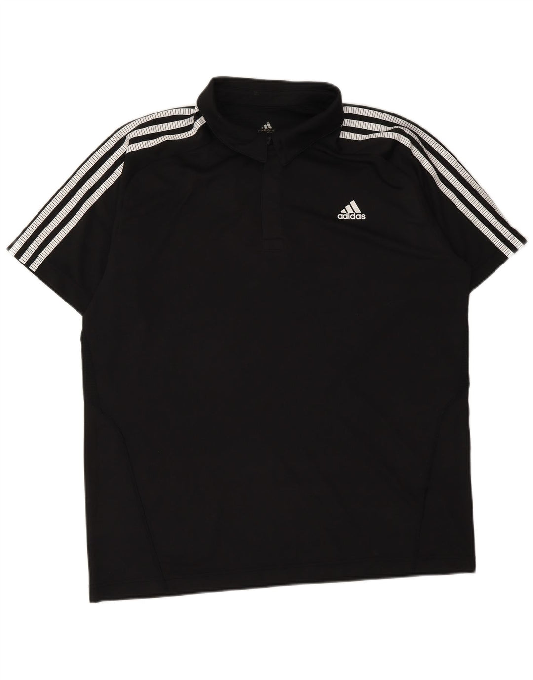 ADIDAS Herren Climacool Poloshirt, großes schwarzes Polyester