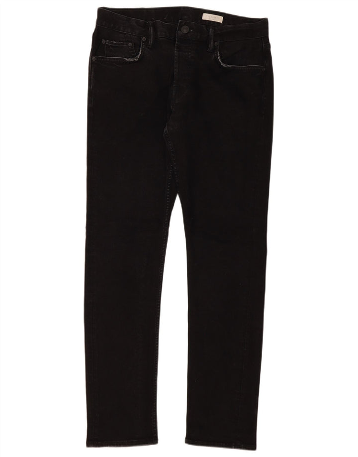 All Saints Slim-Jeans für Herren, W32, L32, schwarze Baumwolle