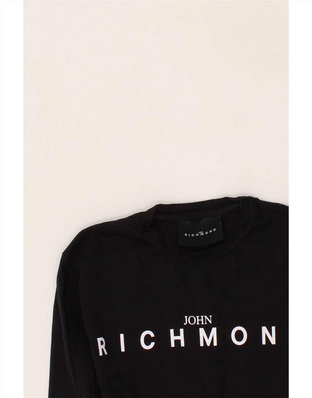 RICHMOND Boys Graphic Top Long Sleeve 11-12 Years Black Cotton Vintage Richmond and Second-Hand Richmond from Messina Hembry 