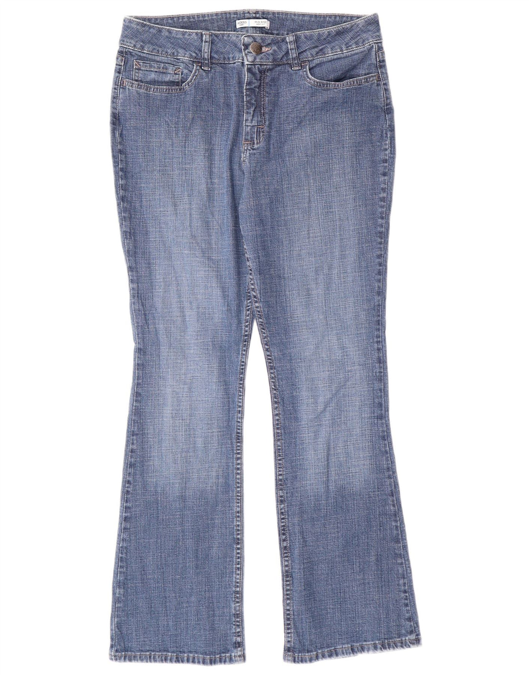 Lee Damen Riders Mid Rise Bootcut Jeans US 12 Large W34 L30 Blaue Baumwolle