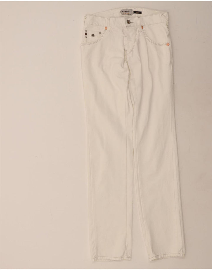 ENERGIE Womens Straight Jeans  W29 L36 White Cotton Vintage Energie and Second-Hand Energie from Messina Hembry 