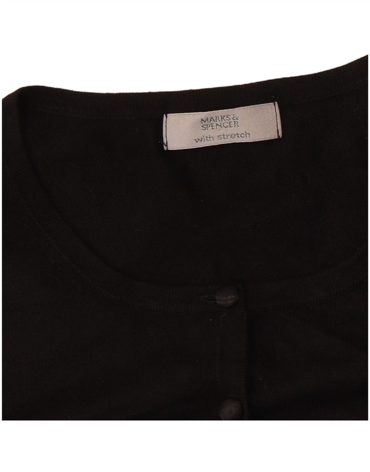 Marks & Spencer Damen-Cardigan-Pullover UK 14 Medium Schwarz