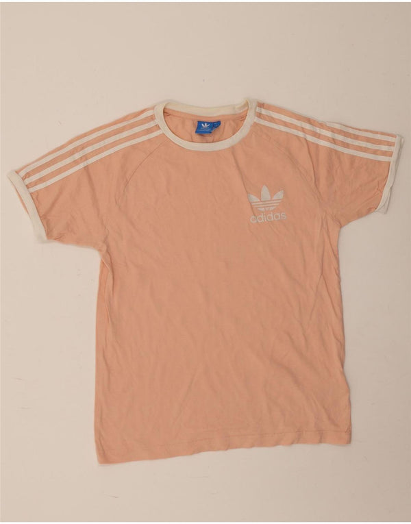 Adidas Damen T-Shirt Top UK 14 Mittelrosa Baumwolle