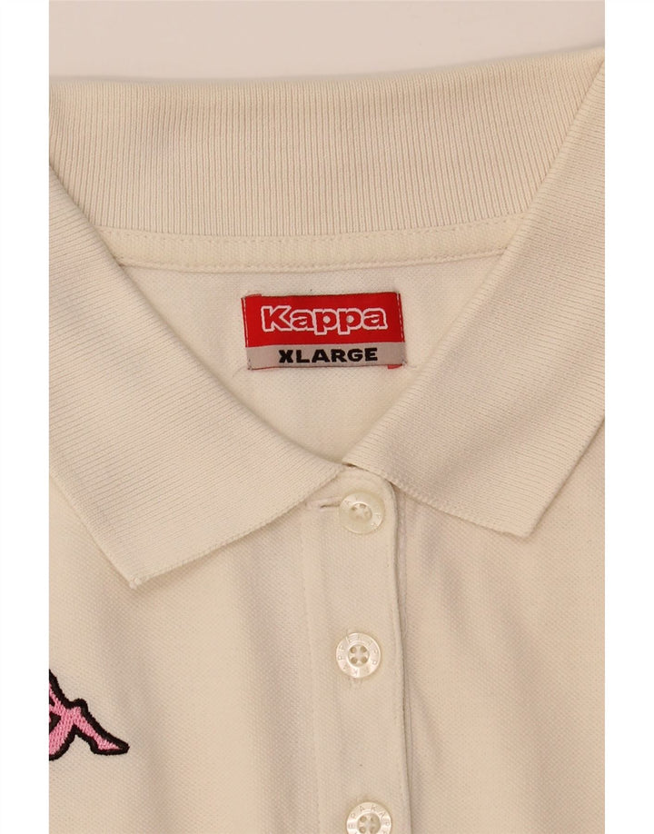 KAPPA Womens Polo Shirt UK 18 XL Off White Vintage Kappa and Second-Hand Kappa from Messina Hembry 