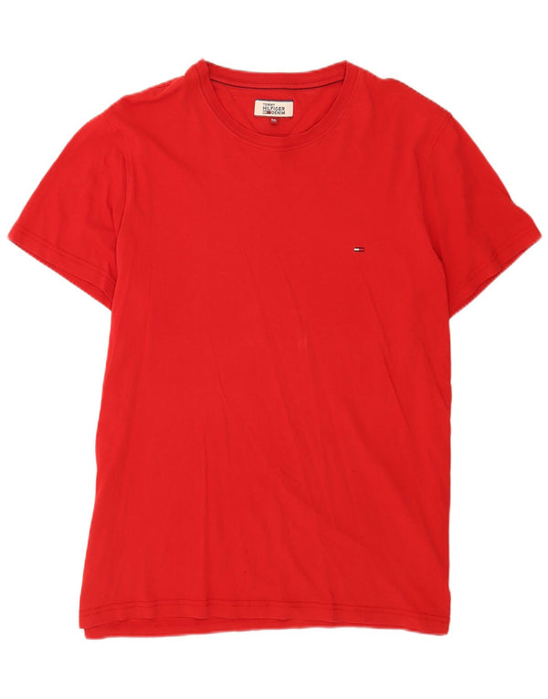 Tommy Hilfiger Herren T-Shirt Top 2XL Rot Baumwolle