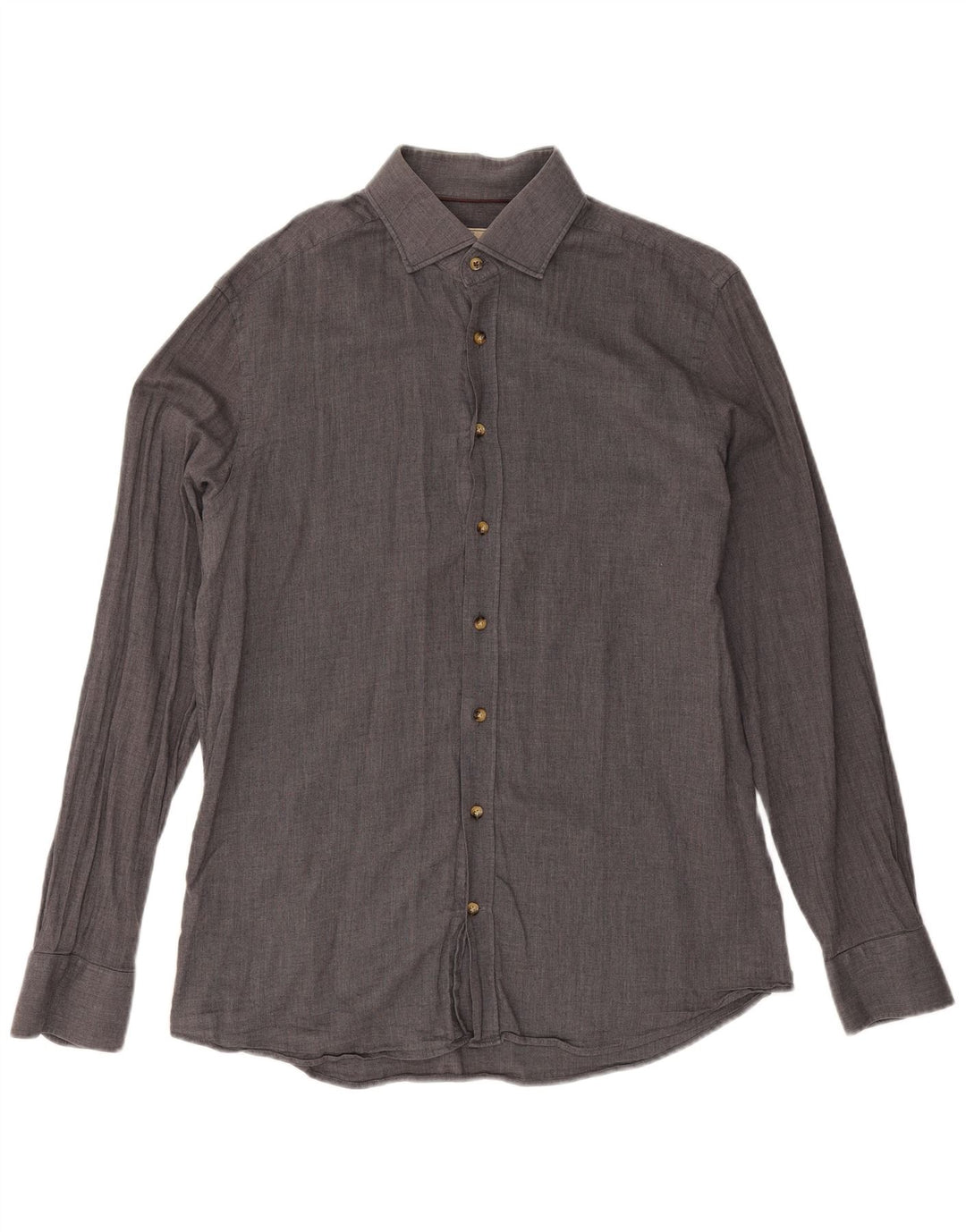 Hackett Herren-Slim-Fit-Hemd, groß, aus grauer Baumwolle