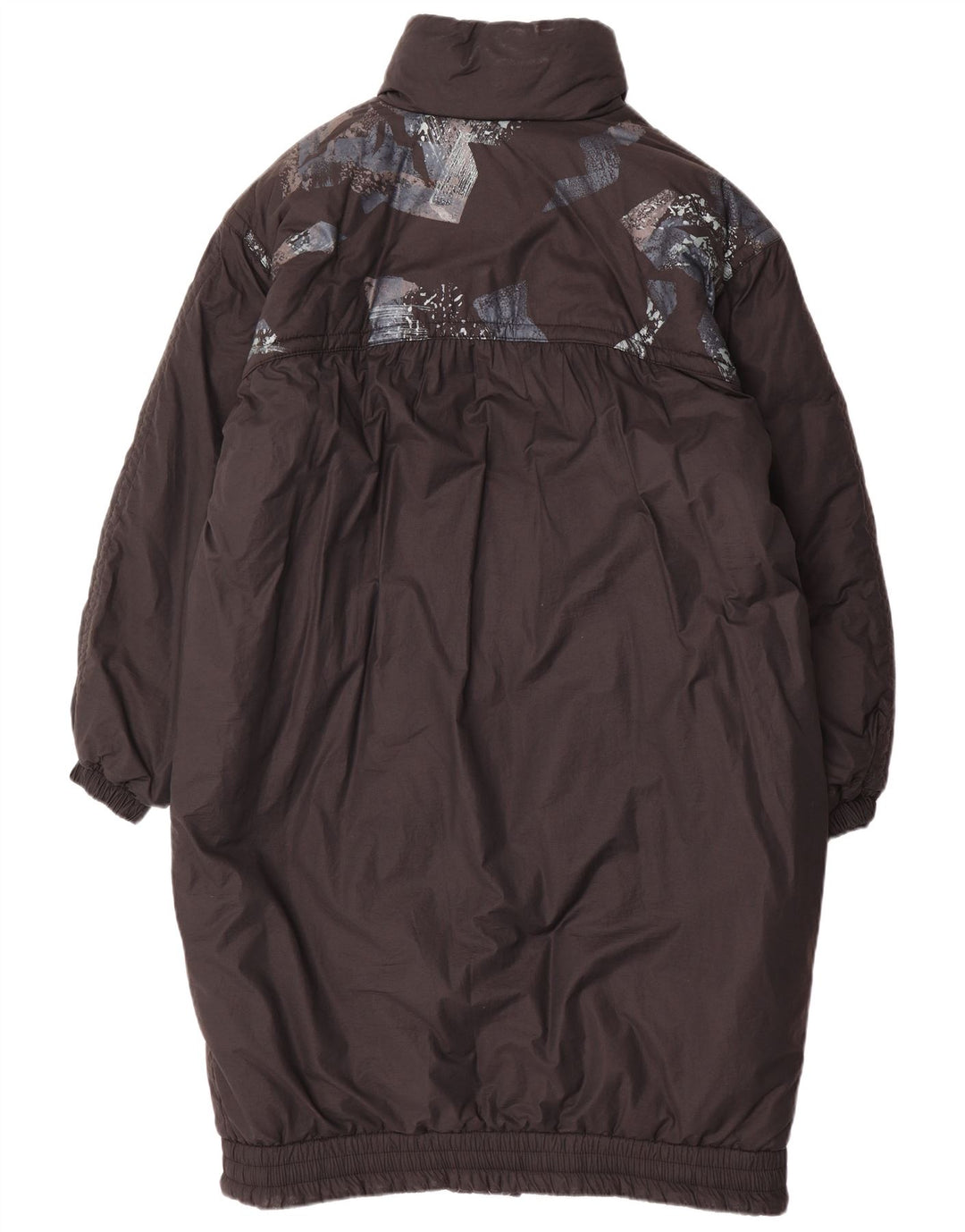 Luhta Damen Übergroßer gepolsterter Mantel UK 16 Große schwarze Colourblock-Baumwolle