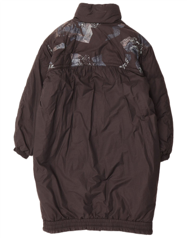 Luhta Damen Übergroßer gepolsterter Mantel UK 16 Große schwarze Colourblock-Baumwolle