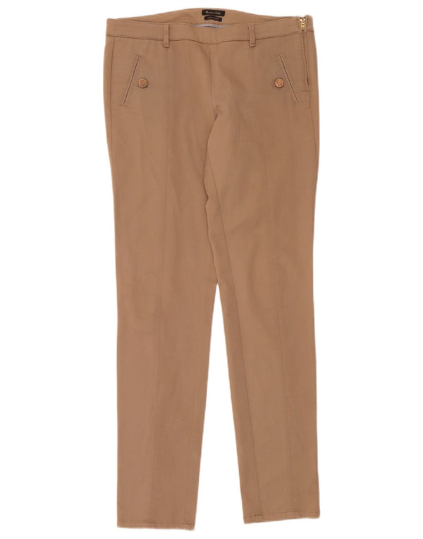 Massimo Dutti Damen Slim Chinohose EU 38 Small W28 L32 Beige Baumwolle