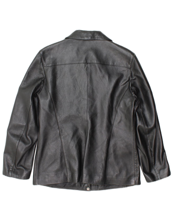 Principles Womens Petite Lederjacke UK 12 Mittelschwarzes Leder