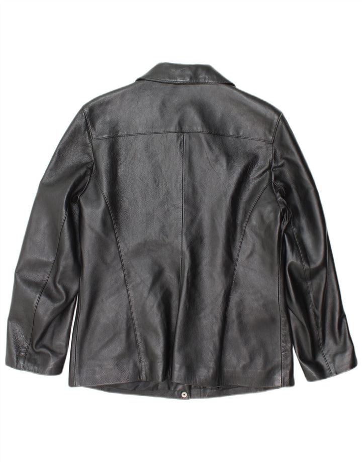 Principles Womens Petite Lederjacke UK 12 Mittelschwarzes Leder