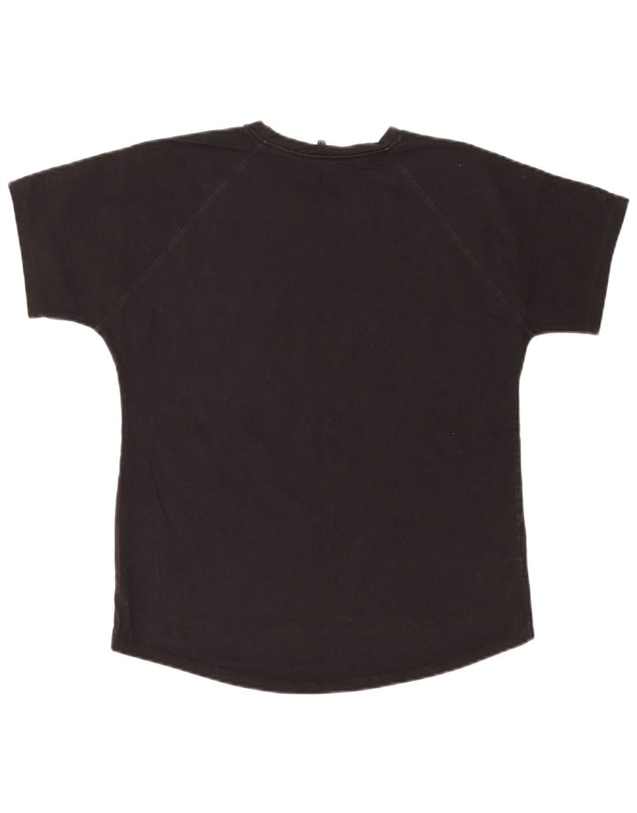 Massimo Dutti Herren T-Shirt Top Small Schwarz Baumwolle