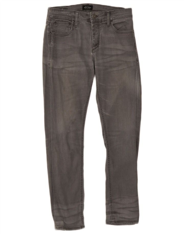 Jack & Jones Herren Slim Jeans W32 L30 Graue Baumwolle