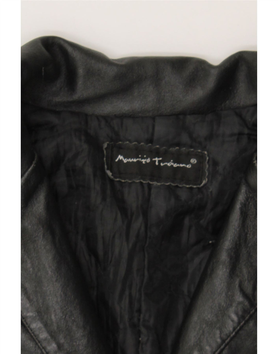 MAURIZIO TROIANO Womens Leather Jacket UK 10 Small Black Leather Vintage Maurizio Troiano and Second-Hand Maurizio Troiano from Messina Hembry 