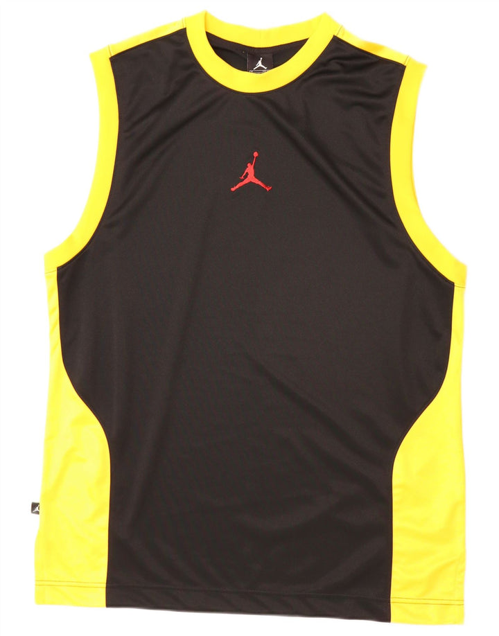 Jordan Herren-Weste, mittelgroß, schwarzes Farbblock-Polyester