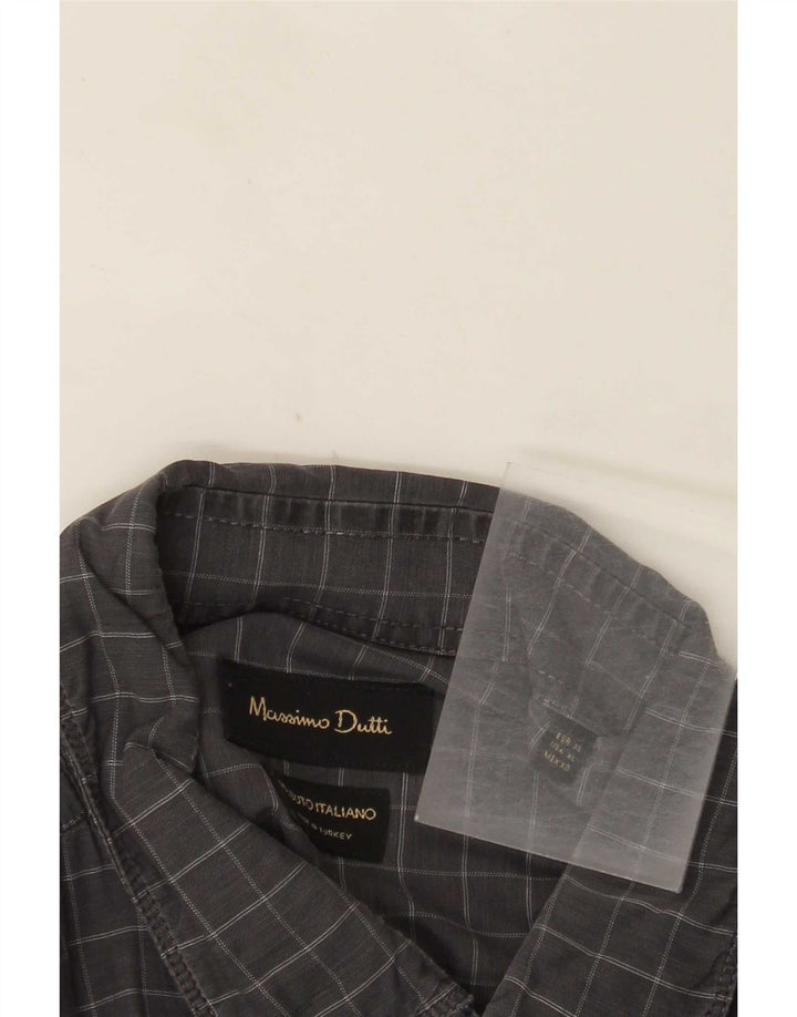 Massimo Dutti Herrenhemd XL Grau kariert
