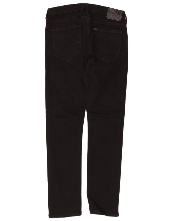 Lee Herren Luke Slim Jeans W30 L30 Schwarze Baumwolle