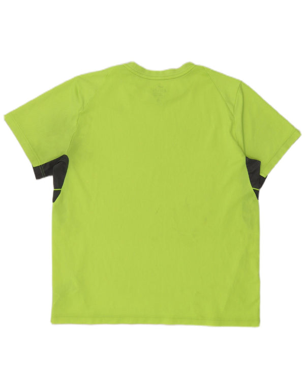 Nike Herren Dri Fit T-Shirt Top XL Grün Colourblock Polyester