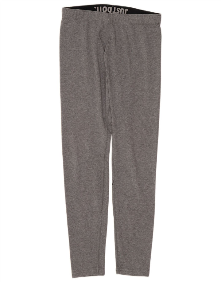Nike Womens Graphic Leggings UK 12 Mittelgraue Baumwolle