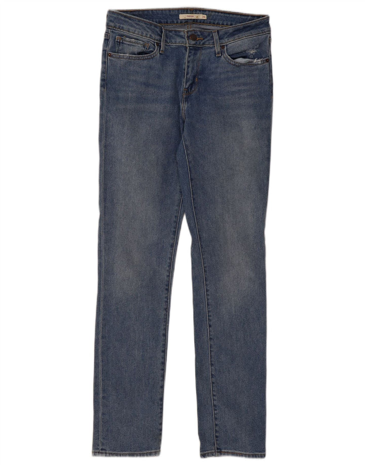 LEVI'S Damen 712 Slim Jeans W29 L32 Blaue Baumwolle
